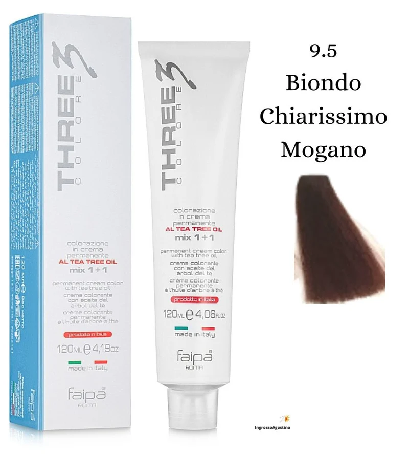Three3 Colore tintura 120ml Faipa 9.5 Biondo Chiarissimo Mogano