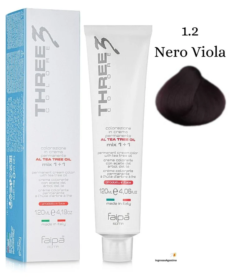 Three3 Colore Tintura 120ml 1.2 Nero Viola FAIPA