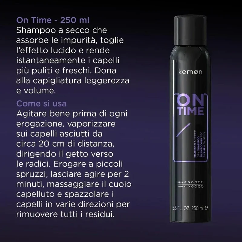 Kemon On Time shampoo secco 250ml