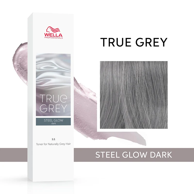 Wella True Grey Steel Glow Dark 60ml - tonalizzante per capelli grigio-acciaio