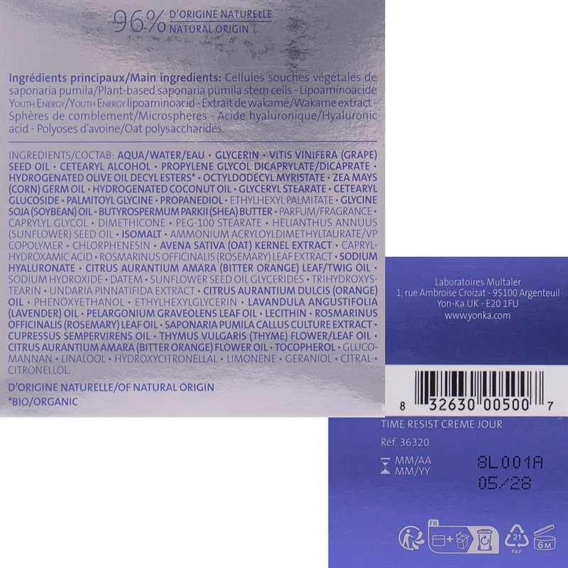 Yonka Age Correction Time Resist Jour 50ml - crema viso giorno antietà