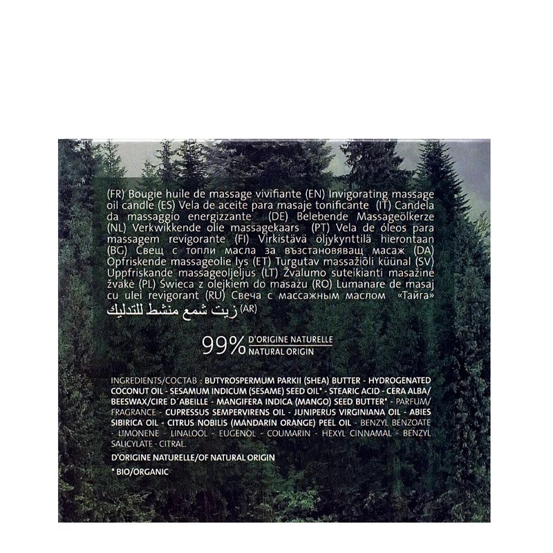 Yonka Body Specifics Bougie Massage Taiga 125gr - olio a candela da massaggio tonificante