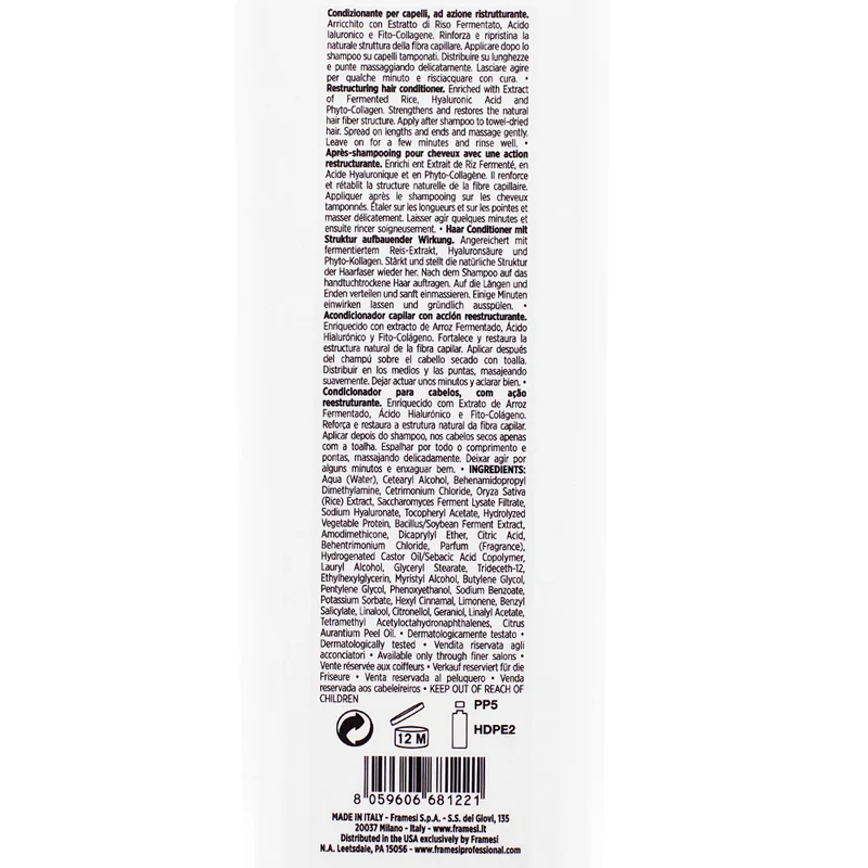Framesi Morphosis Restructure Conditioner 1000ml - balsamo ristrutturante capelli danneggiati