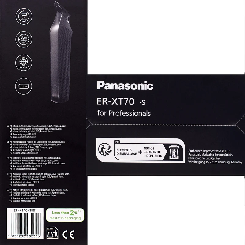 Panasonic ER-XT70- The Barikan Silver - tagliacapelli
