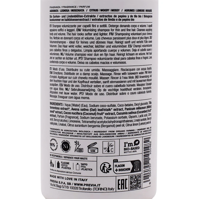 Previa Volumizing Shampoo 340ml - shampoo volumizzante