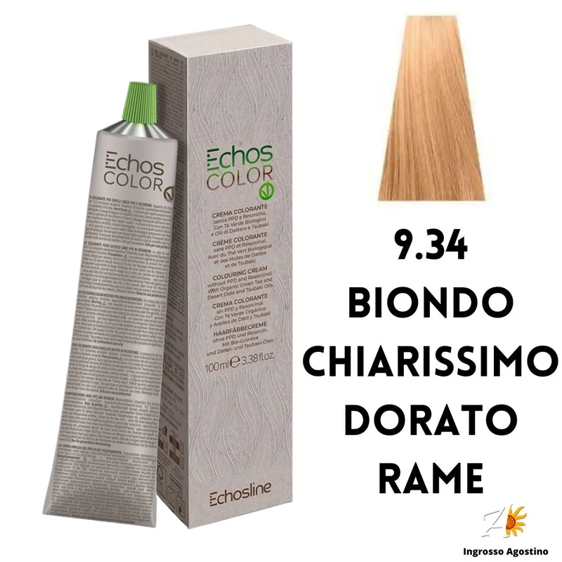 Echosline Echos Color Tintura 9.34 Biondo Chiarissimo Dorato Rame 100ml
