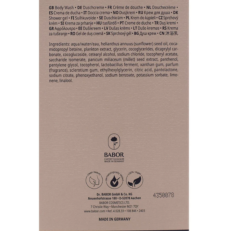 Babor Spa Soul & Body Wash Grounding 250ml - docciaschiuma