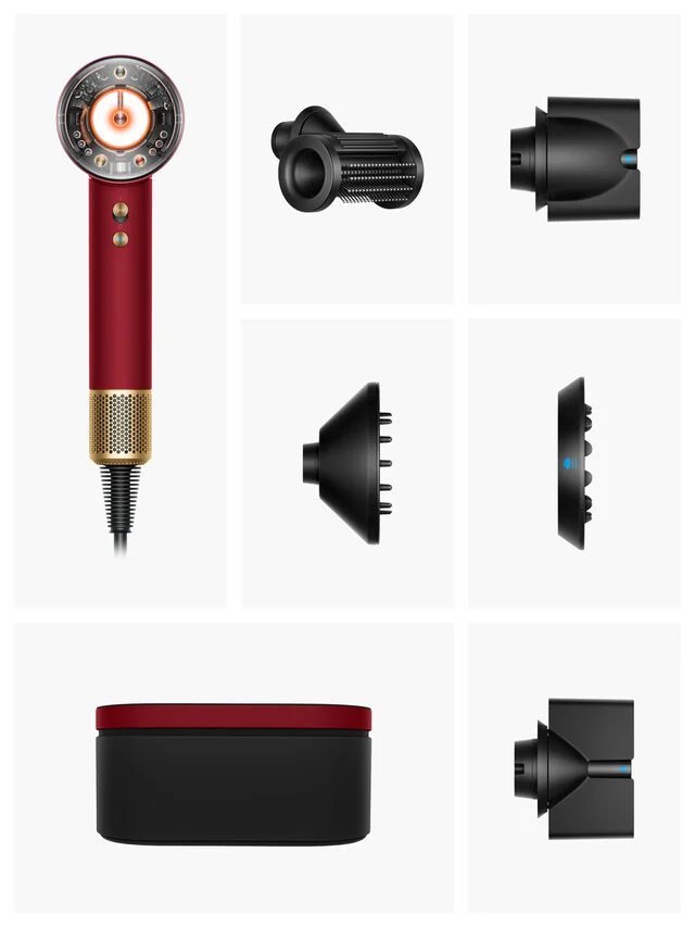 Dyson Supersonic Nural Red Velvet and Gold Lisci e Mossi