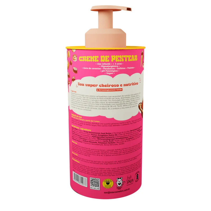 Lola From Rio Cacinho Feliz Sorbet de Chocolate 450gr - crema definizione ricci per bambini