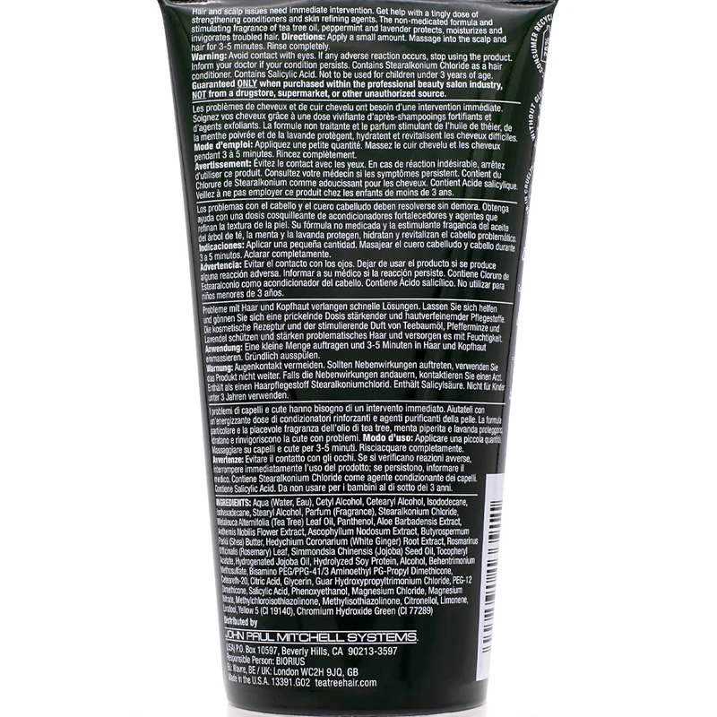 Paul Mitchell Tea Tree Hair And Scalp Treatment 150ml - trattamento tonificante lenitivo