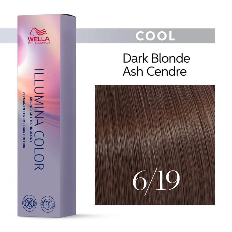 Wella Illumina Color 6/19 Biondo Scuro Cenere Cendrè 60ml - colorazione permanente