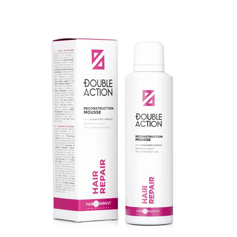 Hair Company Double Action Reconstruction Mousse 200ml - mousse ricostruzione
