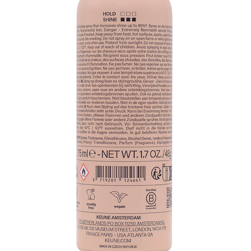 Keune Style Shine Therapy Luminosity Finishing Spray 75ml - spray lucidante