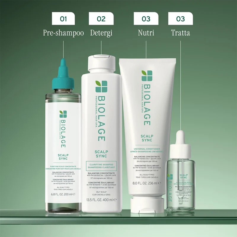 Biolage Professional Hair Spa Scalp Sync Clarifying Shampoo 400ml - shampoo cute grassa