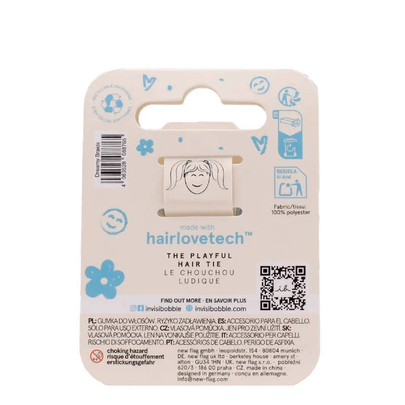 Invisibobble Twistar Kids Happy Healty Hair Dreamy Braids 3pz - elastici in tessuto per bambini