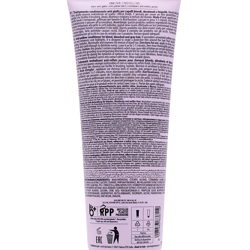 Selective Professional On Care No Yellow Balm 250ml - balsamo anti giallo