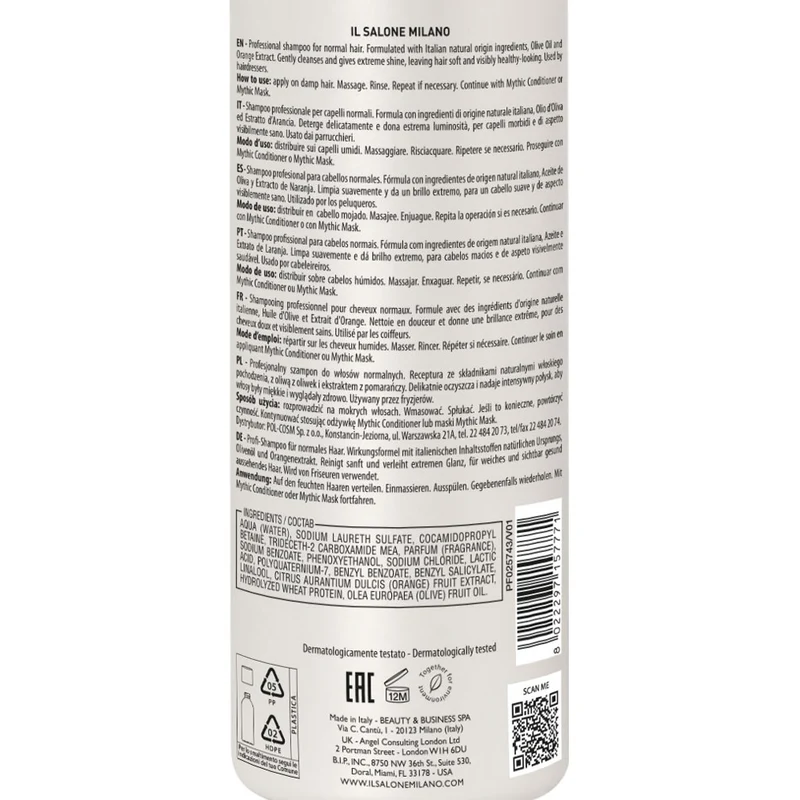 Il Salone Milano Mythic Shampoo 500ml - shampoo per capelli normali