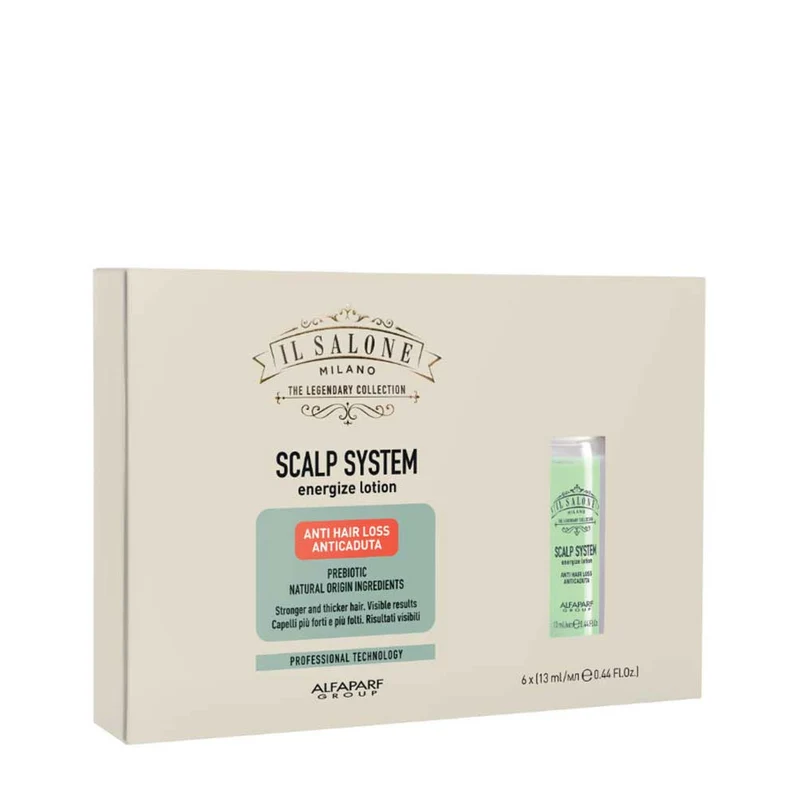 Alfaparf Milano Il Salone Scalp System Energize Lotion Anti Hair Loss Vials 6x13ml - fiale anticaduta