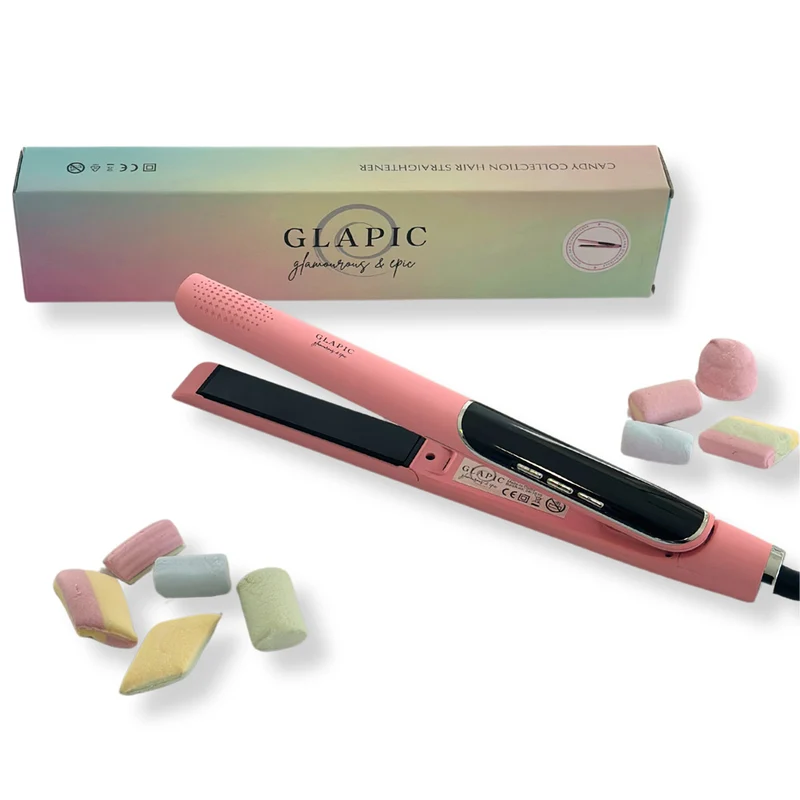 Glapic Bublegum Pink Classic Hair Straightener - piastra rosa pastello