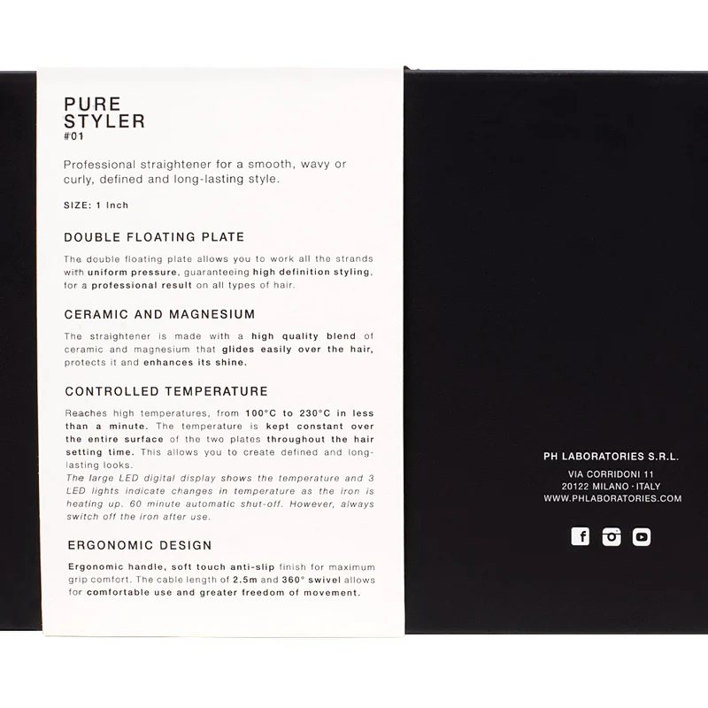 Ph Laboratories Pure Styler #01 - piastra professionale