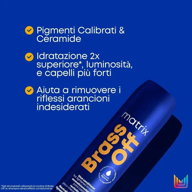 Matrix Brass Off Balsamo Pigmentato anti arancio capelli castani 300ml