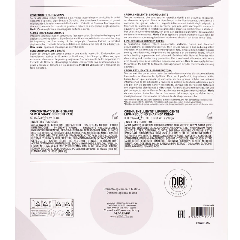 Dibi Milano Shape Refine Power Duo Collection Kit Corpo Snellente