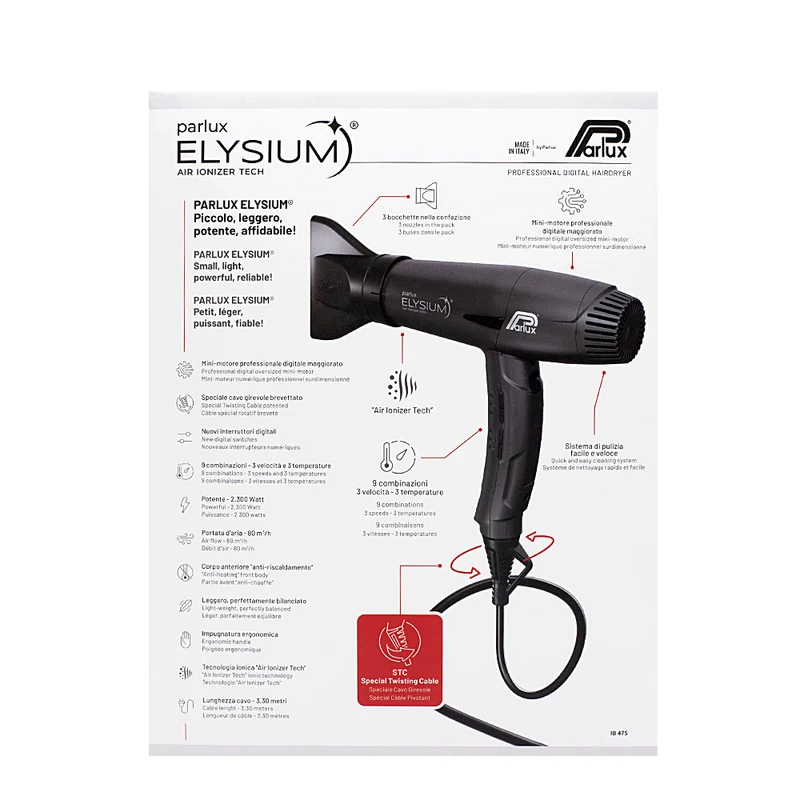 Parlux Elysium Rame - asciugacapelli