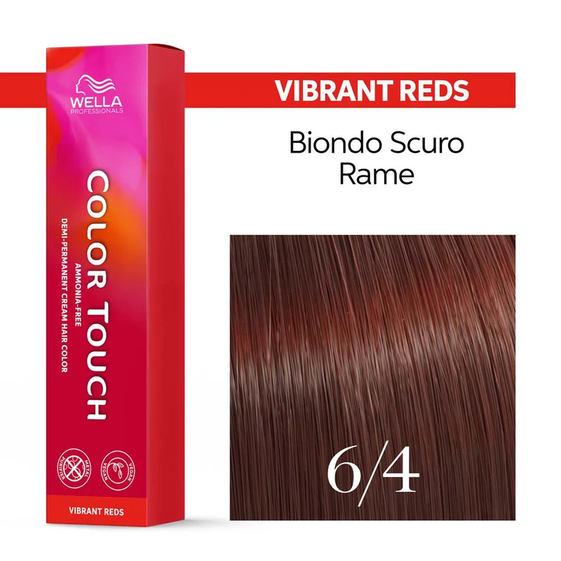 Wella Color Touch Vibrant Reds 6/4 Rame Scuro 60ml - colore semipermanente senza ammoniaca