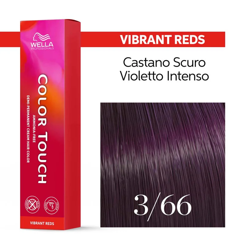 Wella Color Touch Vibrant Reds 3/66 Beaujolais Scuro 60ml - colore semipermanente senza ammoniaca