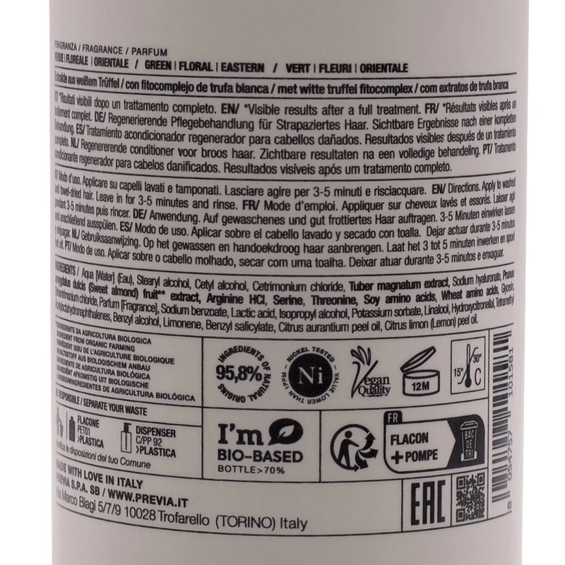 Previa Reconstruct Regenerating Conditioner 200ml - balsamo capelli danneggiati