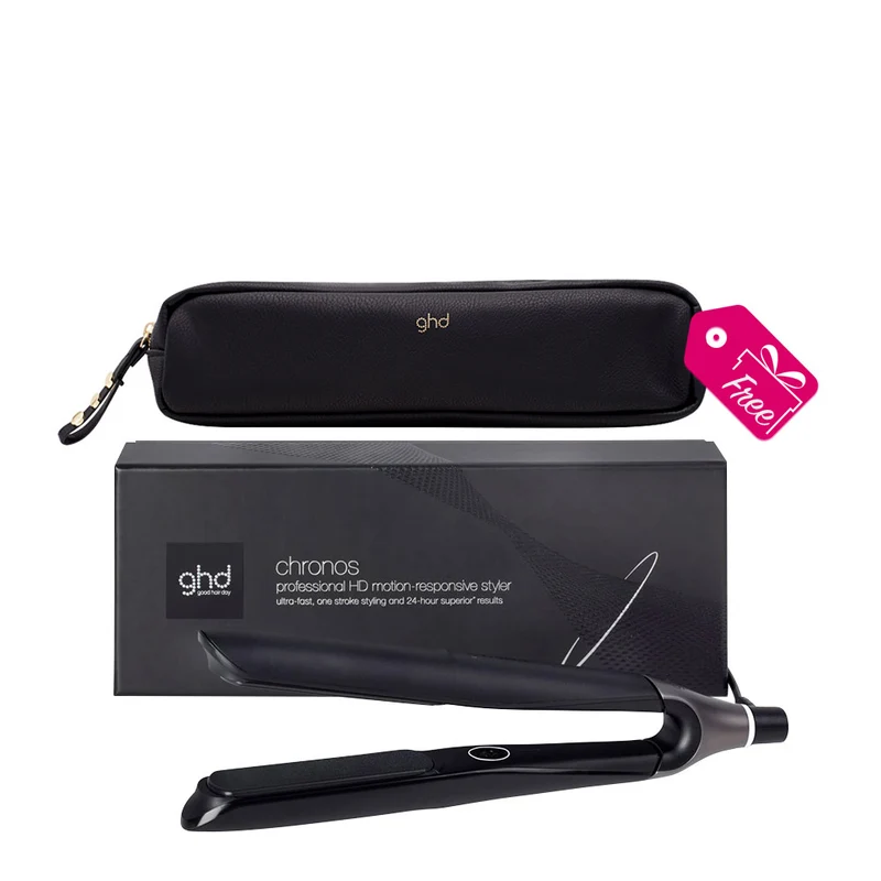 Ghd Chronos Black + Styler Pouch OMAGGIO