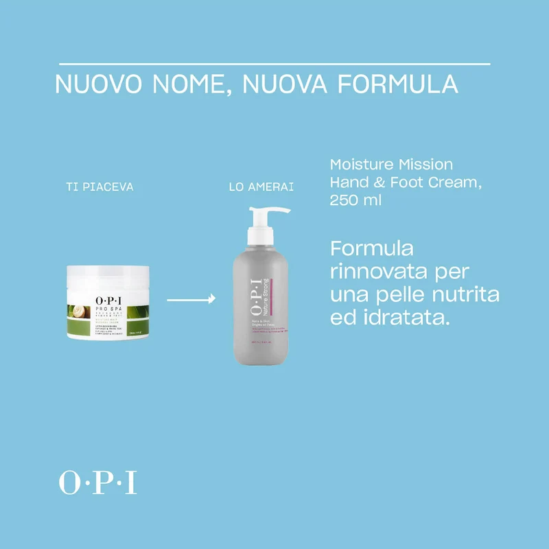 OPI Nature Strong Skincare Moisture Hand & Foot Cream 250ml - crema idratante mani e piedi