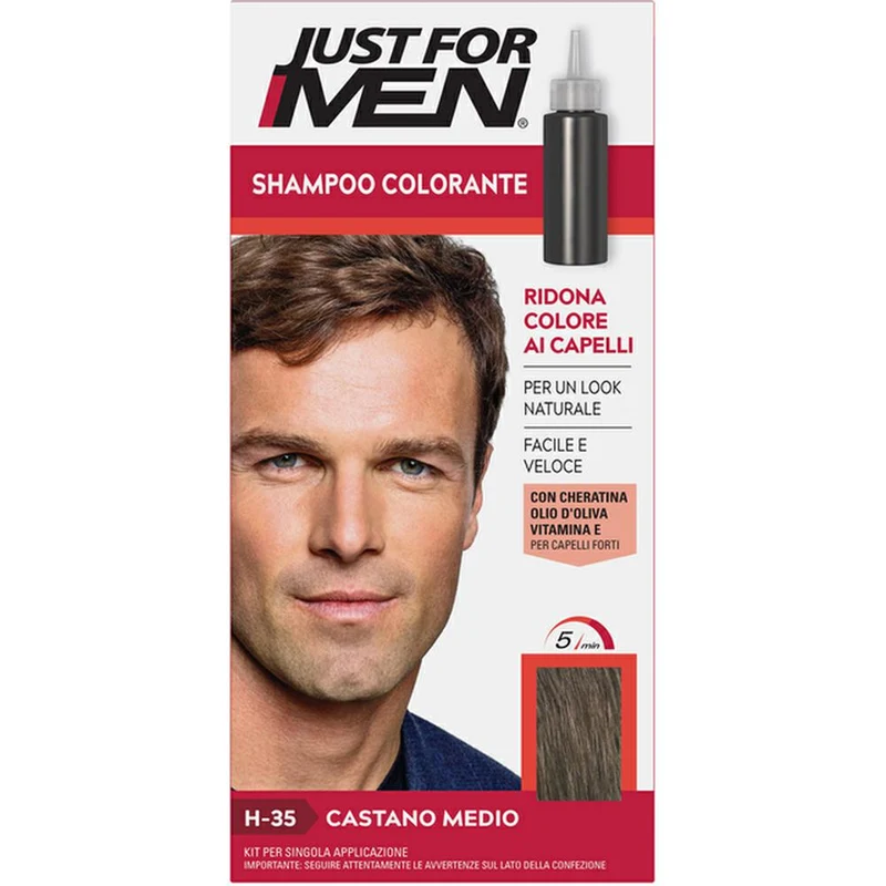 JUST FOR MEN SHAMPOO COL. CASTANO MEDIO