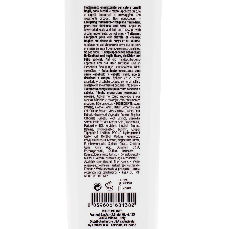 Framesi Morphosis Reinforcing Energizing Spray 150ml - spray energizzante cute e capelli fragili