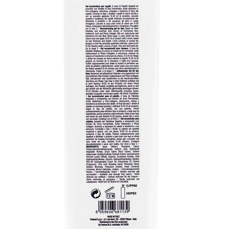 Framesi Morphosis Restructure Express Filler Step 2 1000ml - gel ricostruttore
