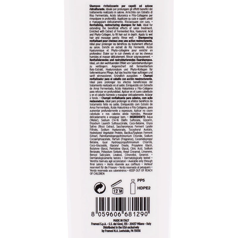 Framesi Morphosis Restructure Shampoo 250ml - shampoo ristrutturante capelli danneggiati