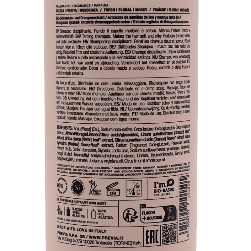 Previa Smoothing Taming Shampoo 340ml - shampoo anticrespo
