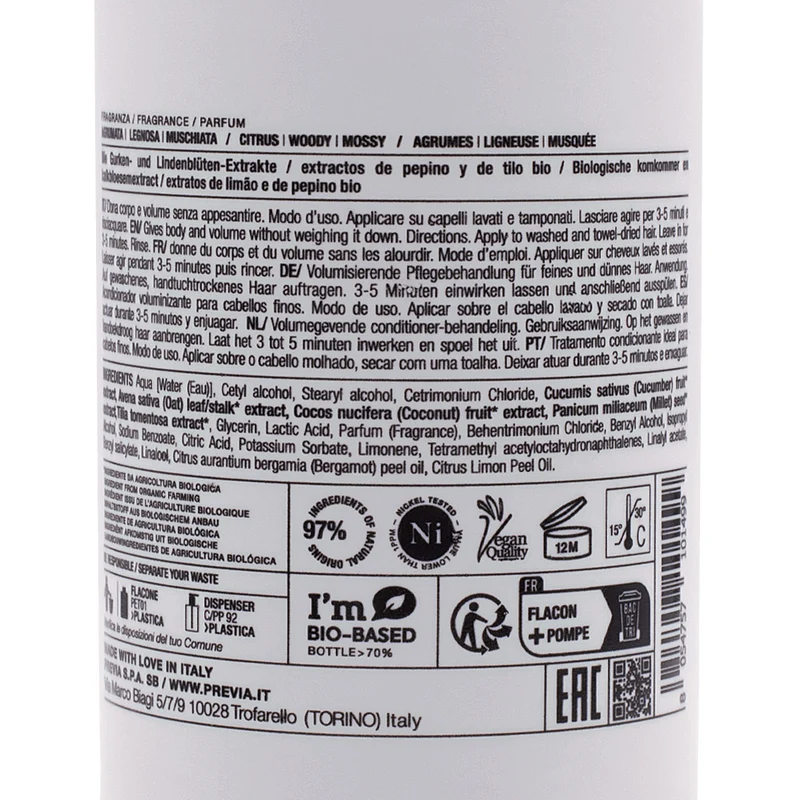 Previa Volumising Bodifying Conditioner 200ml - balsamo volumizzante