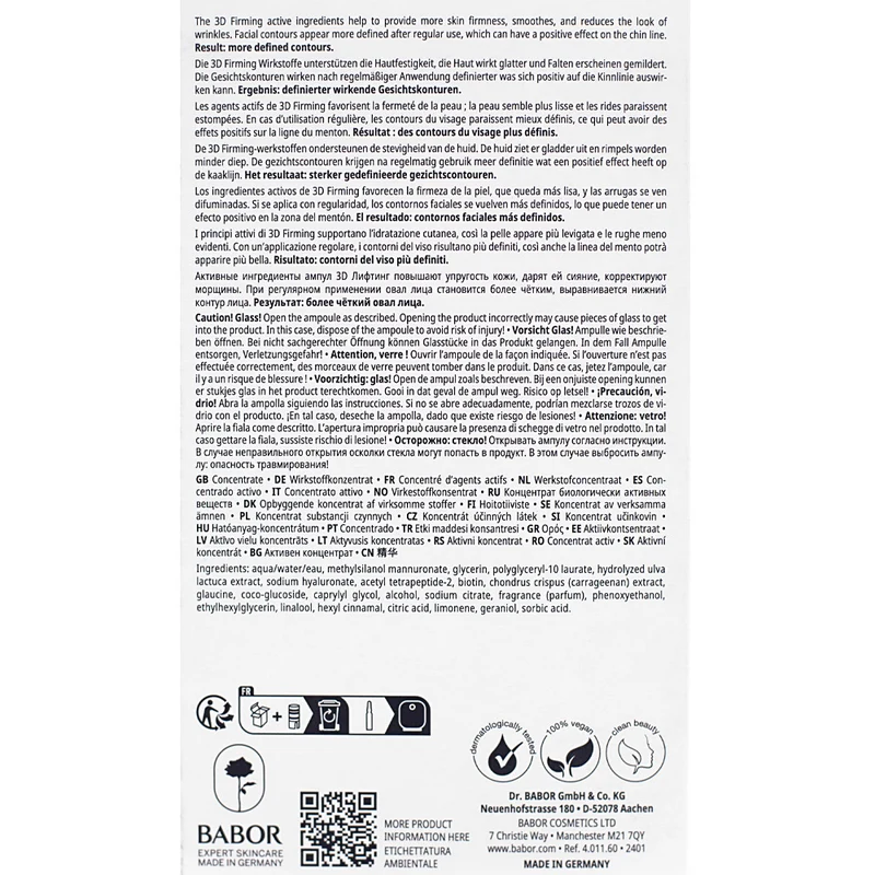 Babor Ampoule Concentrates 3D Firming 7x2ml - ampolle concentrate rimpolpanti