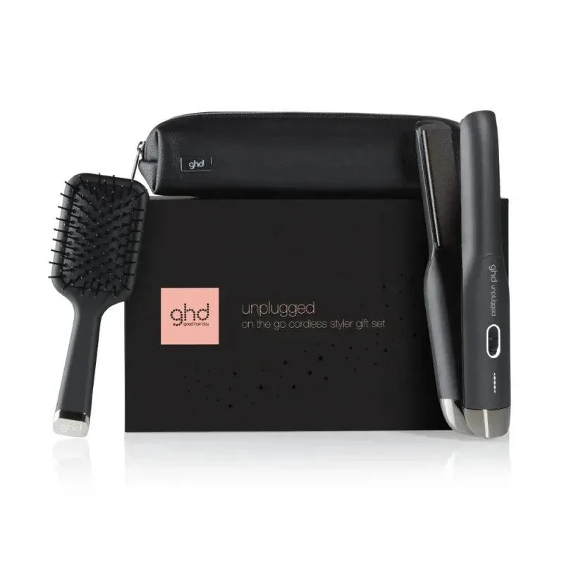 Ghd Unplugged Gift Set piastra senza fili e mini spazzola