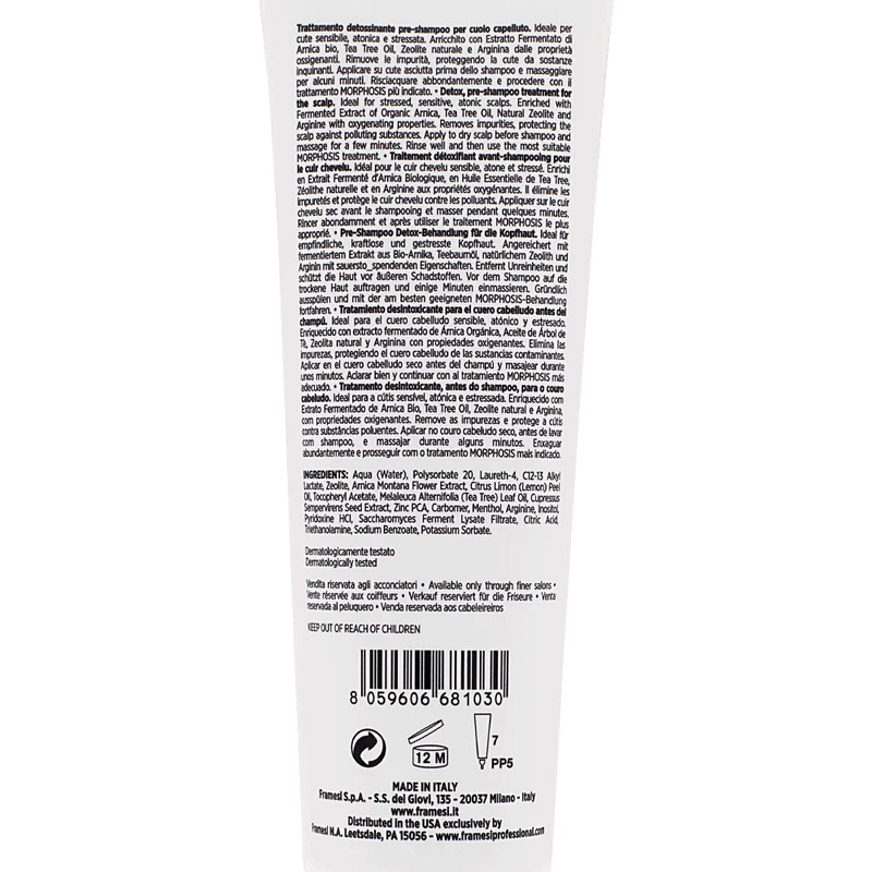 Framesi Morphosis Scalp Detox Essence 150ml - trattamento detox pre-shampoo