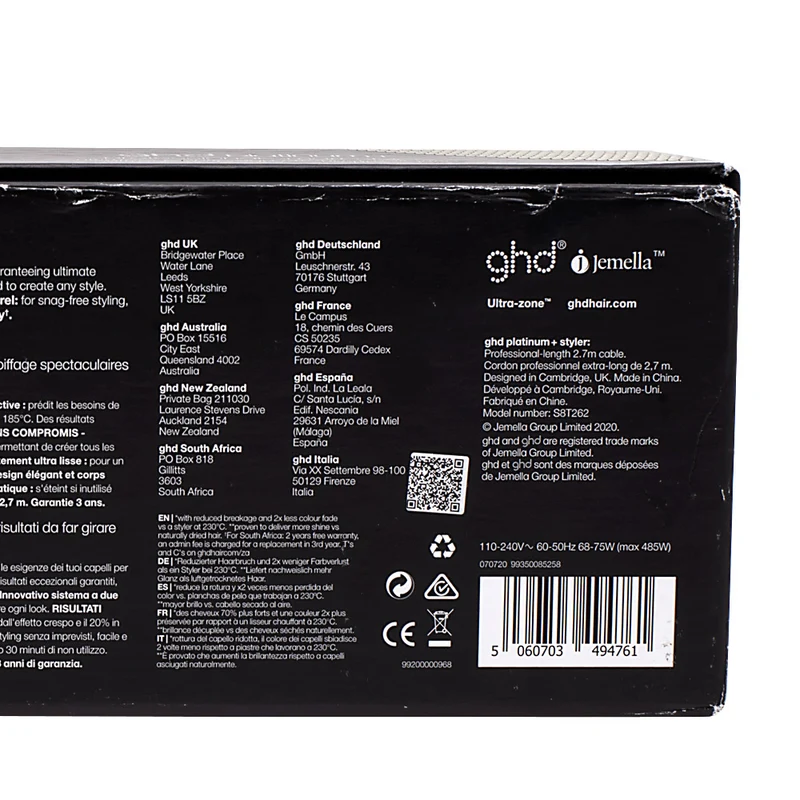 Hair Gallery Resi Come Nuovi Ghd Platinum+ Black- imballaggio danneggiato