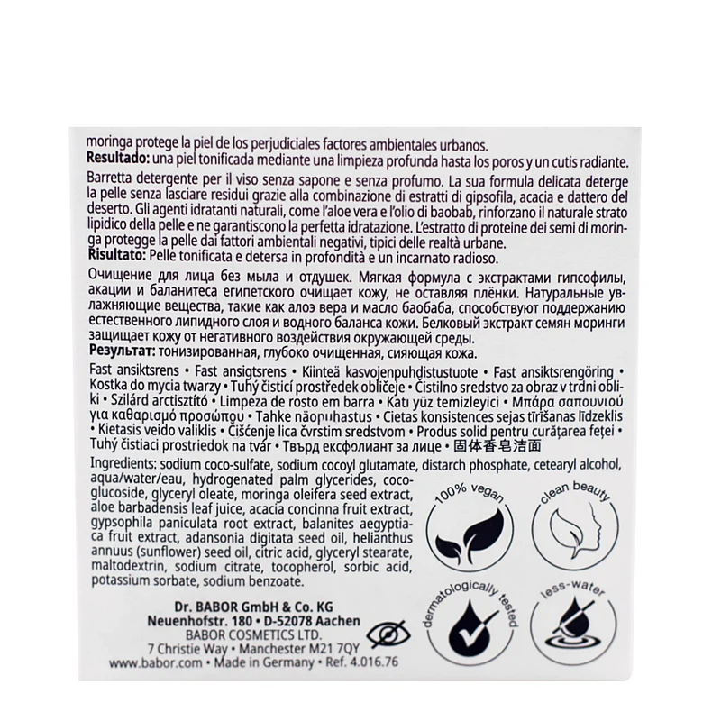 Babor Natural Cleansing Bar Refill 65gr - refill detergente viso solido