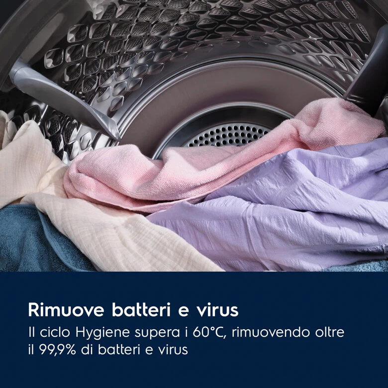 Electrolux EW7H49B Serie 700 Asciugatrice A Libera Installazione 9 Kg, DelicateCare, Filtro EasyClean, Hygiene, Classe C, Nero