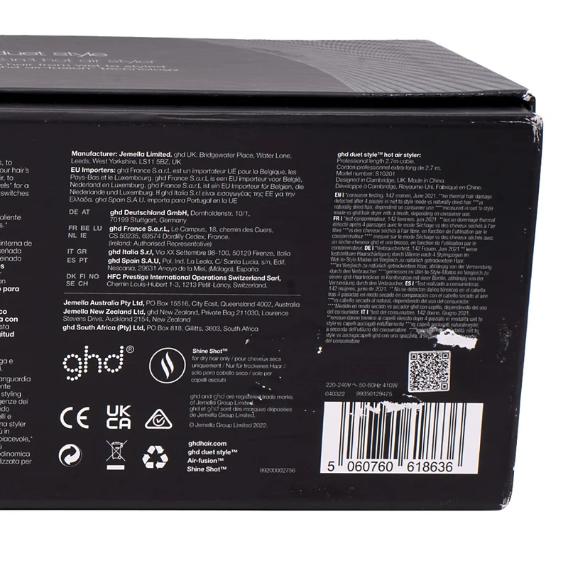 Hair Gallery Resi Come Nuovi Ghd Duet Black- imballaggio danneggiato