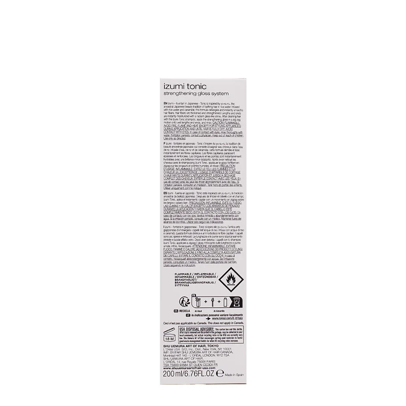 Shu Uemura Izumi Tonic Strenghthening Gloss Fragile Hair 200ml - tonico rinforzante illuminante