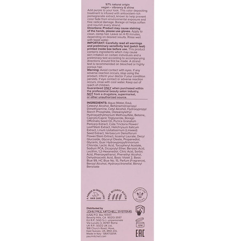 Paul Mitchell Clean Beauty Color Depositing Treatment Amethyst 150ml - trattamento colorante