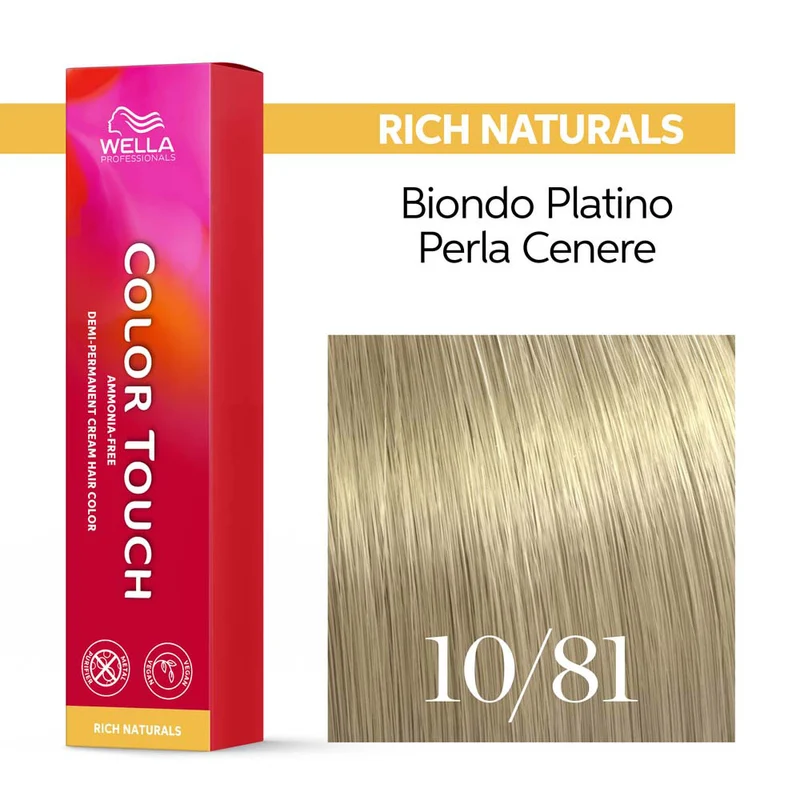 Wella Color Touch Rich Naturals 10/81 Biondo Chiarissimo Perla Cenere 60ml - colore semipermanente senza ammoniaca