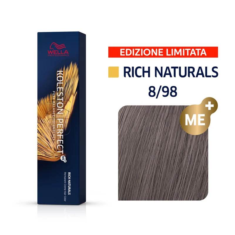 Wella Koleston Perfect ME+ Rich Naturals 8/98 Biondo Chiaro Cenere Perla 60ml - colorazione permanente