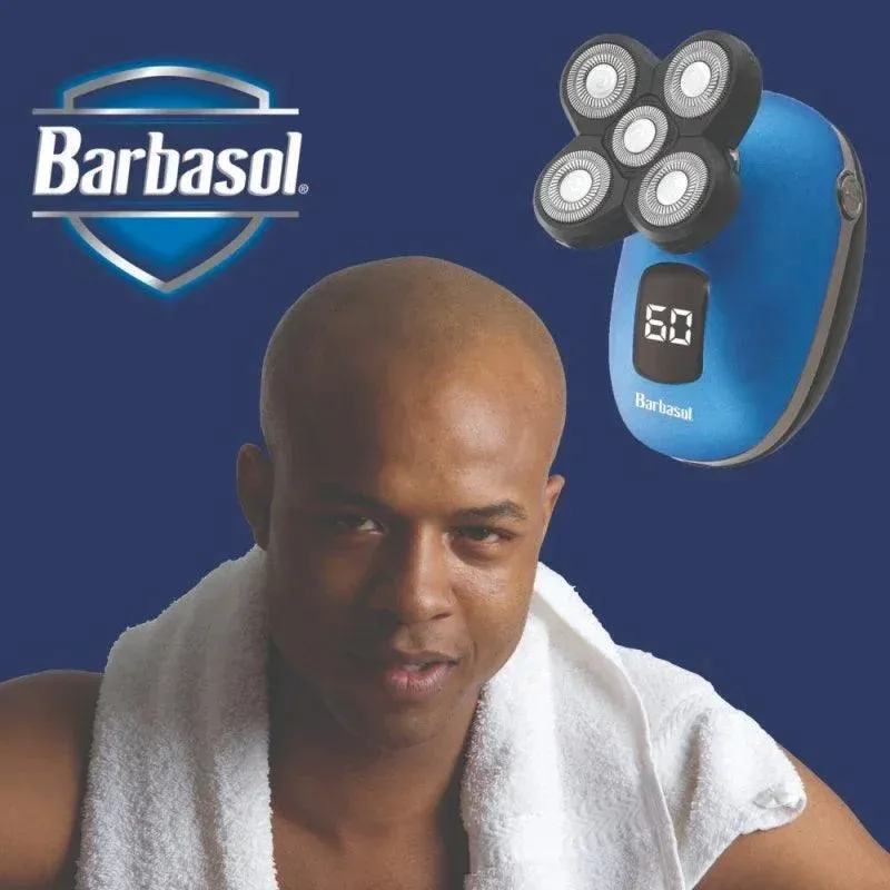 Barbasol Rechargeable LCD Head Shaver Set rasoio